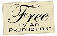 FREE tv ad production when you purchase air time